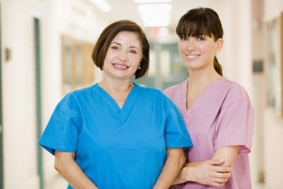 nurses smiling